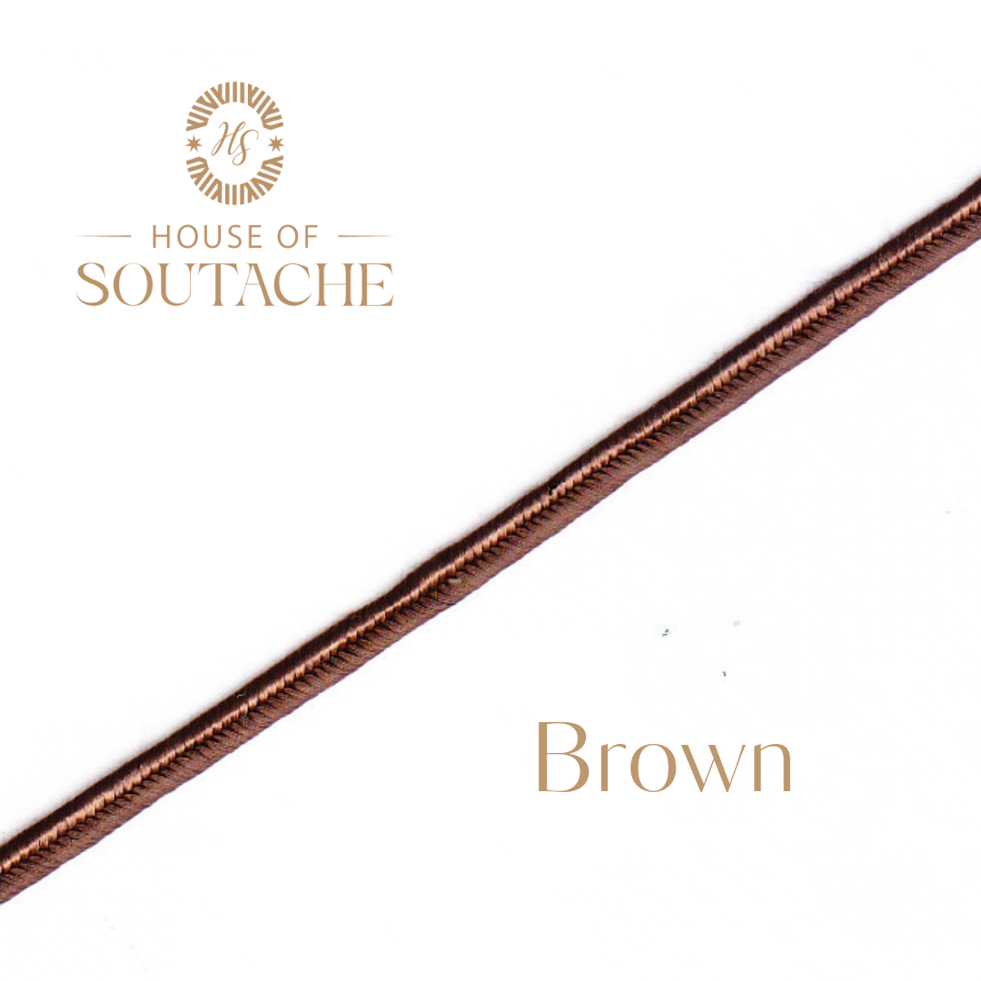 Brown Soutache Cord by Farber Braid - ⅛ Inch Braided Cord