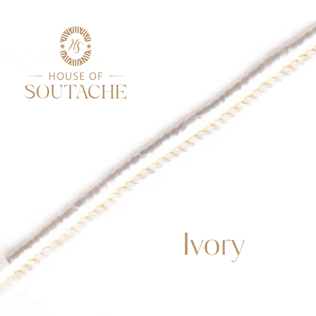 Ivory Soutache Cord by Farber Braid - ⅛ Inch Braided Cord
