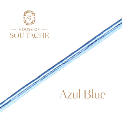 Azul Blue Soutache Cord by Farber Braid - ⅛ Inch Braided Cord