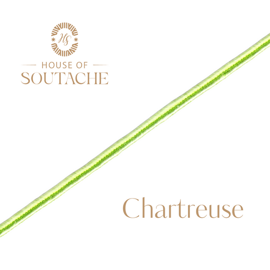 Chartreuse Soutache Cord by Farber Braid - ⅛ Inch Braided Cord