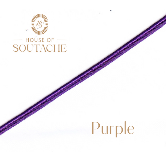 Wholesale Purple Soutache Braid Cord 1/8 Inch | 144 Yard Spool